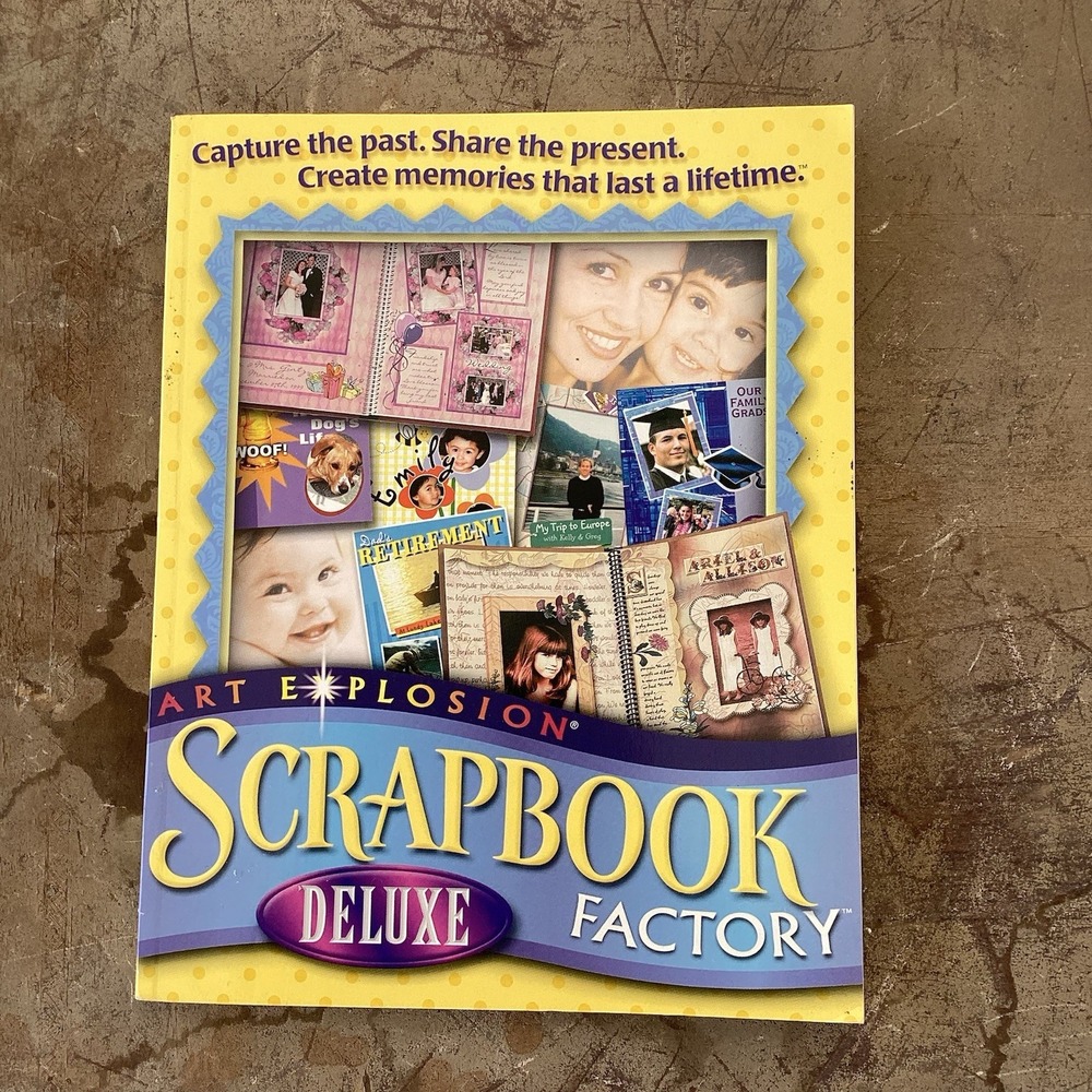 Nova Development Art Explosion Scrapbook Factory Deluxe Software Manual Guide